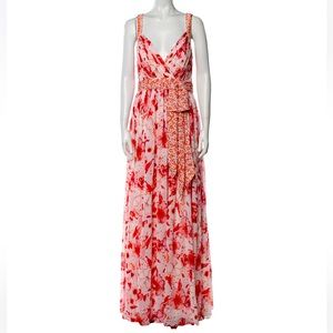 Badgley Mischka Pink Floral Maxi